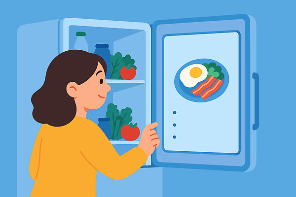 여자 음식 채소 일러스트 재료 가정 건강 요리 일상 생활 주방 식사 아침식사 계획 즐거움 냉장고 건강식 스토리 요리준비 국내일러스트 AI파일 영양군 감정 컨셉 사람 라이프 가전제품 경상북도 준비 파일형식 벡터