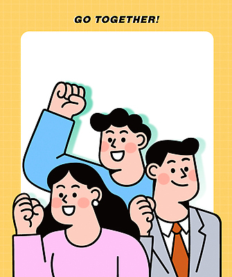 상징 일러스트 모션 커뮤니케이션 협력 함께함 표정 웃음 여러명 청년 힘 목표 즐거움 그림 비전 소통 긍정적 국내일러스트 AI파일 감정 다수 컨셉 사람 성인 파일형식 벡터