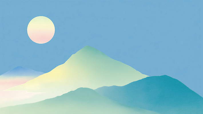 JPG 구름 컬러 일러스트 자연 하늘 아침 산 풍경 태양 평화 일출 환경 고요 조화 뷰티풀 웅장함 국내일러스트 AI일러스트 AI콘텐츠 주간 자연요소 컨셉 노을 생태계 파일형식