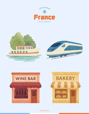 PSD 문화 여행 일러스트 디저트 거리 풍경 건물 일상 강 상점 빵집 기차 프랑스 운송업 와인바 가교 선박 경관 국내일러스트 건축물 유럽 산업 음식 육상교통 수상교통 대중교통 라이프 파일형식