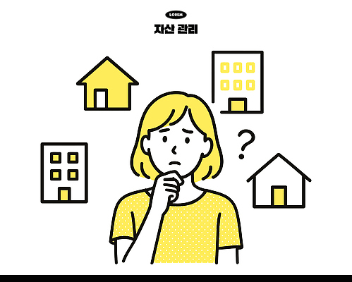 여자 일러스트 부동산 미래 주택 건물 생활 재산 선택 계획 재테크 분석 고민 투자 전략 문제 자산관리 고려 재정 혼란 국내일러스트 AI파일 건축물 감정 컨셉 비즈니스 사람 금융 경제 역사 파일형식 벡터