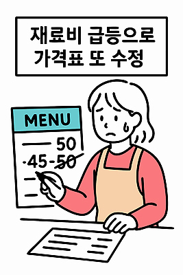음식 일러스트 경제 식당 발표 고객 직원 서비스 메뉴 고민 상승 가격표 조정 문제 소통 경영 변동 원자재 해결책 국내일러스트 AI파일 감정 컨셉 비즈니스 상점 수상스포츠 방법 파일형식 벡터