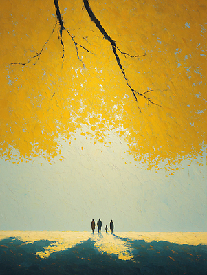 JPG 바다 여행 잎 일러스트 자연 하늘 휴식 함께함 미소 풍경 여러명 여름 햇빛 평화 일몰 산책 저녁 국내일러스트 AI일러스트 AI콘텐츠 식물 계절 다수 컨셉 표정 사람 태양 노을 야간 생태계 파일형식