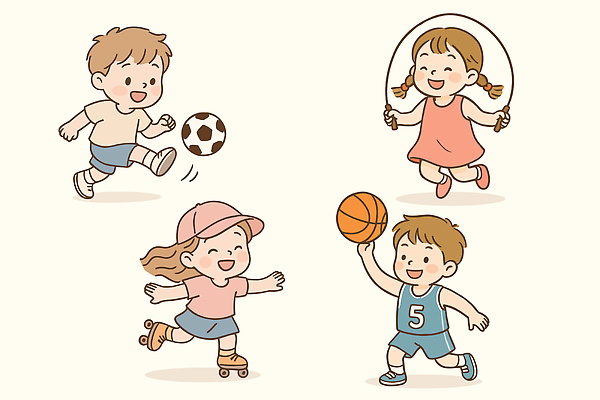 공원 행복 어린이 스포츠 일러스트 모션 놀이 농구 건강 취미 야외 친구 운동 축구 모임 스케이팅 성장 아기 체육 즐거움 줄넘기 국내일러스트 AI파일 공공시설 감정 관계 겨울스포츠 사람 구기 파일형식 벡터