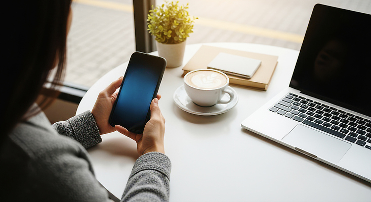 JPG 편집이미지 여자 커피 탁자 휴식 취미 노트북 스마트폰 평화 카페 작업 커피잔 창밖 소통 의료성형뷰티 편집실사 AI인물포토 AI콘텐츠 음료 가구 컨셉 창문 잔 사람 전자제품 핸드폰 스마트기기 상점 CG 파일형식 AI포토