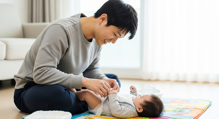 JPG 편집이미지 행복 가족 놀이 밝음 사랑 웃음 인테리어 방 아기 시간 아빠 즐거움 소통 의료성형뷰티 편집실사 AI인물포토 AI콘텐츠 디자인 감정 컨셉 관계 표정 사람 CG 파일형식 AI포토
