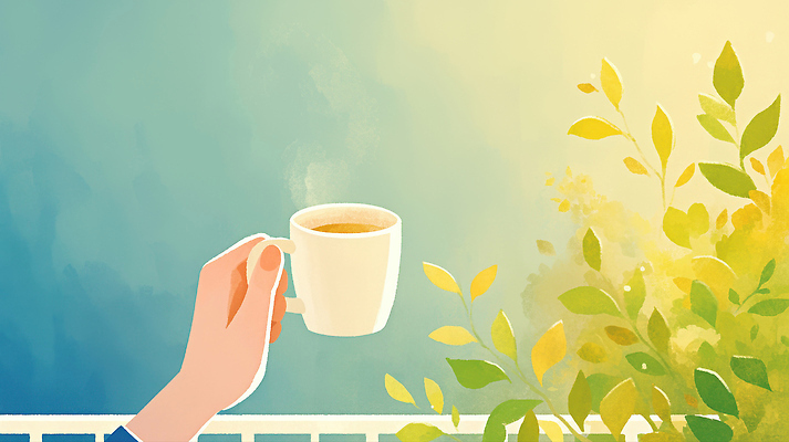 JPG 손 감정 여유 커피 음료 잎 일러스트 자연 탁자 아침 휴식 따뜻함 손잡이 풍경 일상 햇빛 평화 카페 발코니 차 국내일러스트 AI일러스트 AI콘텐츠 주간 식물 가구 컨셉 라이프 신체부위 태양 상점 생태계 파일형식