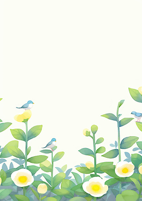 JPG 식물 동물 꽃 화초 컬러 일러스트 자연 조류 생명 날씨 풍경 여름 평화 정원 자유 생태계 조화 서식지 자연주의 뷰티풀 국내일러스트 AI일러스트 AI콘텐츠 계절 컨셉 파일형식