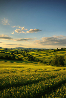JPG 식물 구름 편집이미지 자연 하늘 풍경 초원 여름 햇빛 농경지 평화 언덕 색감 편집실사 AI포토 AI콘텐츠 자연요소 계절 컨셉 태양 농장 CG 생태계 파일형식