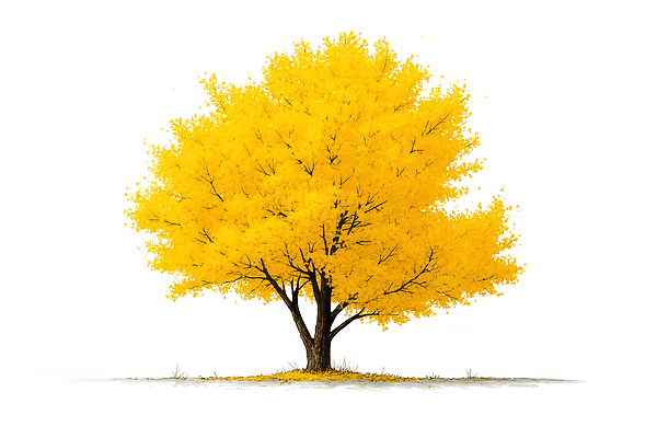 JPG 나무 식물 단풍 잎 일러스트 자연 생명 나뭇잎 풍경 초록색 고요 공간 금색 가을 뷰티풀 국내일러스트 AI일러스트 AI콘텐츠 계절 컬러 생태계 파일형식