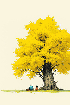 JPG 나무 여유 어린이 백그라운드 일러스트 가족 자연 단풍나무 따뜻함 대화 앉기 풍경 성인 두명 친구 소풍 노란색 평화 가을 시간 국내일러스트 AI일러스트 AI콘텐츠 식물 계절 감정 컬러 컨셉 단풍 관계 모션 말하기 사람 야외활동 생태계 파일형식