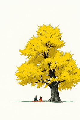 JPG 나무 감정 여유 단풍 잎 일러스트 자연 휴식 대화 풍경 두명 햇빛 평화 우정 모임 가을 향수 조용 소통 나무그늘 국내일러스트 AI일러스트 AI콘텐츠 식물 계절 컨셉 말하기 사람 친구 태양 화장품 그늘 생태계 파일형식