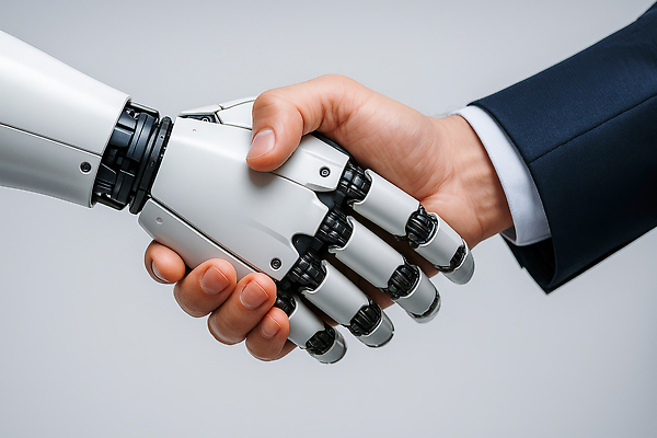 JPG 편집이미지 손 상징 미래 협력 악수 기술 사람 기계 연결 로봇 소통 혁명 자동화 파트너십 의료성형뷰티 AI_인공지능 이미지편집 AI컴퓨터그래픽 AI콘텐츠 컨셉 손짓 신체부위 파일형식