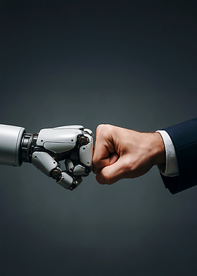 JPG 편집이미지 손 상징 협력 기술 사람 기계 사회 발전 로봇 혁명 공존 자동화 의료성형뷰티 주먹인사 이미지편집 AI컴퓨터그래픽 AI콘텐츠 포즈 컨셉 신체부위 인사 공동체 파일형식