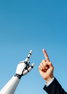 JPG 편집이미지 손 디자인 상징 관계 하늘 미래 기술 사람 기계 발전 로봇 소통 혁명 의료성형뷰티 AI_인공지능 이미지편집 AI컴퓨터그래픽 AI콘텐츠 컨셉 신체부위 파일형식