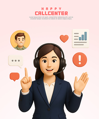 PSD 편집이미지 그래프 표정 설명 컴퓨터 헤드셋 상담원 고객 서비스 상담 텔레마케팅 소통 글짓기 긍정적 편집3D 감정 음향기기 컨셉 모션 전자제품 3D 헤드폰 사무원 서비스업 파일형식