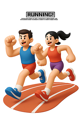 PSD 편집이미지 캐릭터 여자 남자 스포츠 모션 건강 친구 달리기 운동 경쟁 경주 목표 연습 즐거움 트랙 편집3D 감정 컨셉 관계 사람 3D 경상북도 파일형식