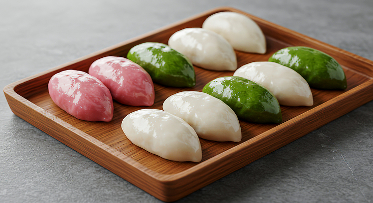 JPG 편집이미지 한식 컬러 디저트 쟁반 추석 식사 전통음식 쌀 맛 송편 부드러움 찹쌀떡 먹거리 간편조리식품 편집실사 AI포토 AI콘텐츠 전통 명절 음식 컨셉 곡류 떡 감각 CG 파일형식