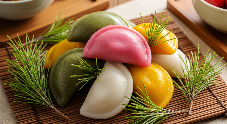 JPG 편집이미지 한식 음식 컬러 자연 식탁 디저트 떡 한국 요리 장식 추석 식사 전통음식 소나무 송편 편집실사 AI포토 AI콘텐츠 나무 전통 명절 아시아 탁자 CG 생태계 파일형식