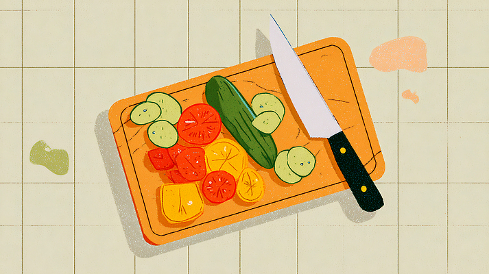 JPG 음식 채소 과일 일러스트 재료 아이디어 도마 건강 요리 초록색 주방 식사 신선 칼 맛 자르기 준비 레시피 식사준비 국내일러스트 AI일러스트 AI콘텐츠 컬러 컨셉 모션 주방용품 파일형식