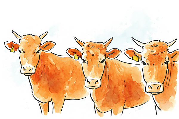 JPG 동물 농업 일러스트 자연 아침 풍경 초원 농장 갈색 평화 농사 목장 소 축산업 생태 농부 소떼 접착풀 국내일러스트 AI일러스트 AI콘텐츠 주간 직업 산업 컬러 컨셉 포유류 문구용품 풀_접착제 생태계 파일형식