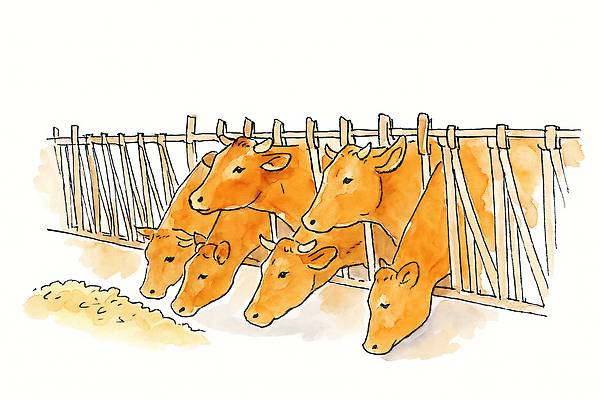 JPG 동물 여유 농업 일러스트 자연 건강 울타리 농장 평화 환경 가축 흙 목초지 관찰 소 축산업 농부 먹이 젖소 소떼 국내일러스트 AI일러스트 AI콘텐츠 직업 감정 산업 컨셉 포유류 모션 담장 목장 생태계 파일형식 초원_자연