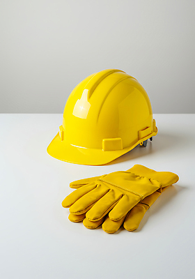 JPG 편집이미지 건축 산업 장갑 안전 노란색 기계 도구 보호 헬멧 오브젝트 준비 정리 작업자 편집실사 AI포토 AI콘텐츠 잡화 컬러 컨셉 보호장비 CG 파일형식