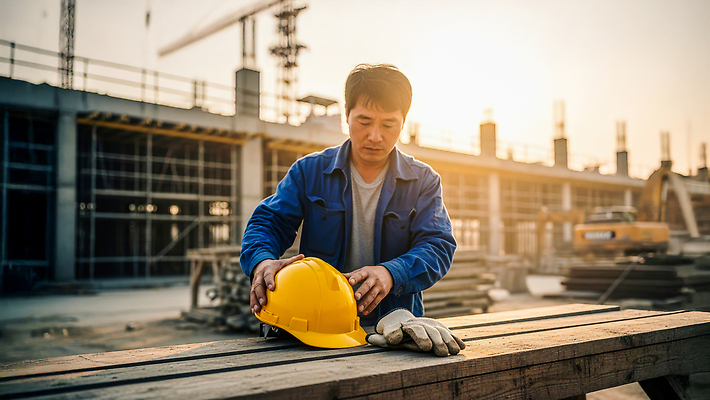 JPG 편집이미지 건축 산업 장갑 노동자 안전 목재 햇빛 작업 저녁 안전모 헬멧 준비 의료성형뷰티 편집실사 AI인물포토 AI콘텐츠 나무 직업 잡화 재료 태양 야간 안전장비 보호장비 CG 파일형식 AI포토