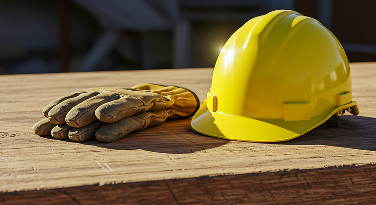 JPG 편집이미지 산업 장갑 탁자 노동자 공사 안전 노란색 기계 장비 작업 보호 헬멧 준비 정리 편집실사 AI포토 AI콘텐츠 직업 잡화 컬러 가구 컨셉 건설업 보호장비 CG 파일형식