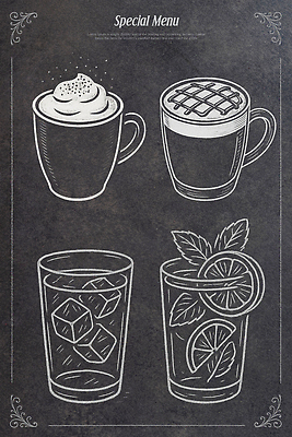PSD 디자인 커피 음료 음식 컬러 과일 일러스트 디저트 잔 그래픽 카페 선택 맛 민트 크림 메뉴 영감 캐러멜 국내일러스트 식기 컨셉 상점 허브 파일형식
