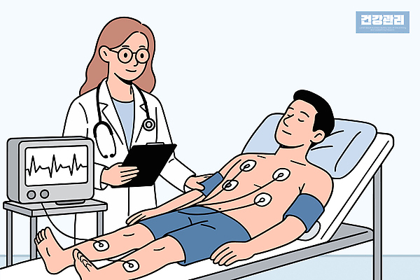 일러스트 의학 청진기 건강 병원 대화 치료 건강관리 모니터 진료 환자 간호사 의료진 의사 심장 간호 검사_조사 환자복 심전도 국내일러스트 AI파일 직업 옷 의료기기 관리 말하기 컴퓨터 장기_의학 파일형식 벡터