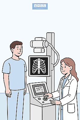 일러스트 의학 의료기기 엑스레이 건강 병원 치료 건강관리 진료 환자 의료진 의사 상담 건강검진 국내일러스트 AI파일 직업 관리 검사_조사 파일형식 벡터