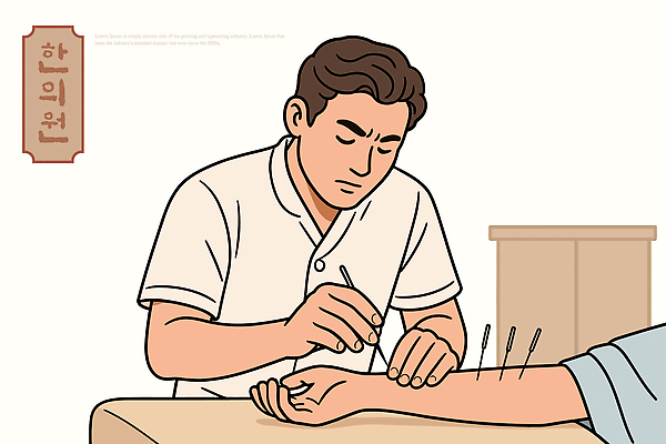 일러스트 의학 건강 병원 치료 한의학 환자 의사 마사지 한의원 한의사 침 침술 치료사 치유 회복 국내일러스트 AI파일 직업 컨셉 의료진 파일형식 벡터