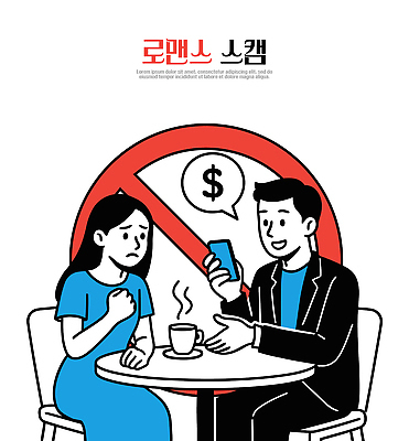 여자 남자 감정 커피 음료 음식 일러스트 탁자 실내 표정 이야기 대화 스마트폰 카페 스케치 불안 소통 로맨스스캠 국내일러스트 AI파일 가구 컨셉 말하기 미술 사람 내부 핸드폰 스마트기기 상점 사이버범죄 파일형식 벡터