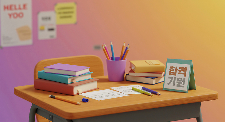 JPG 편집이미지 학생 디자인 컬러 학용품 색연필 책 컵 학습 연필 환경 책상 정리 준비물 창의성 이미지편집 AI컴퓨터그래픽 AI콘텐츠 식기 교육 가구 문구용품 필기구 파일형식