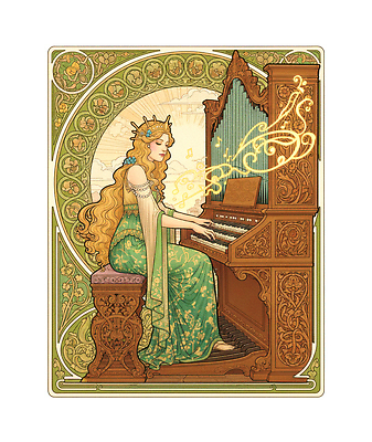 JPG 손 디자인 드레스 여자 감정 예술 음악 컬러 백그라운드 연주 일러스트 화관 피아노 신비 그림 뷰티풀 창의력 스타일 국내일러스트 AI일러스트 AI콘텐츠 옷 꽃 컨셉 문화예술 사람 신체부위 건반악기 파일형식