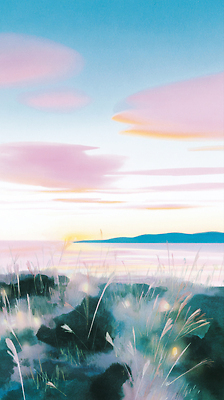 JPG 구름 여유 물결 바다 컬러 일러스트 자연 하늘 풍경 초원 해변 여름 평화 일출 일몰 조화 뷰티풀 순간 수평선 국내일러스트 AI일러스트 AI콘텐츠 자연요소 계절 감정 컨셉 노을 생태계 파일형식