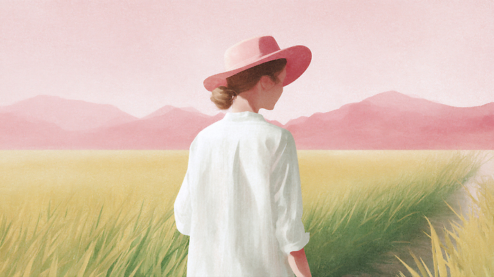 JPG 구름 여자 컬러 백그라운드 일러스트 자연 하늘 산 풍경 초원 야외 여름 농장 평화 걷기 저녁 감성 뷰티풀 스타일 국내일러스트 AI일러스트 AI콘텐츠 자연요소 계절 컨셉 농업 모션 사람 야간 생태계 파일형식