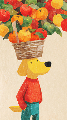 JPG 캐릭터 상징 컬러 농업 과일 일러스트 모션 자연 귤 따뜻함 일상 농작물 머리 바구니 수확 표현 강아지 사과 뷰티풀 국내일러스트 AI일러스트 AI콘텐츠 산업 라이프 신체부위 반려동물 개 생태계 파일형식