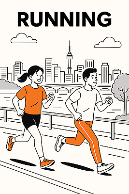 공원 여자 남자 스포츠 일러스트 모션 거리 건강 풍경 야외 건물 일상 달리기 조깅 운동 탑 활발 도시 즐거움 러닝 국내일러스트 AI파일 건축물 공공시설 감정 컨셉 사람 라이프 파일형식 벡터