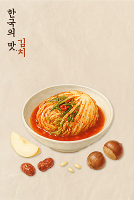 PSD 편집이미지 한식 채소 재료 식탁 김치 요리 전통음식 견과류 신선 맛 배추 발효 건강식 이미지편집 전통 음식 컨셉 탁자 파일형식