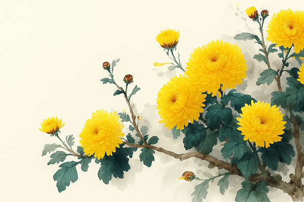 JPG 식물 컬러 잎 일러스트 자연 가지 국화 풍경 여름 정원 농사 봄 화사함 조화 만개 뷰티풀 국내일러스트 AI일러스트 AI콘텐츠 계절 꽃 컨셉 농업 채소 생태계 파일형식