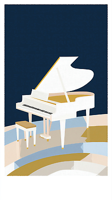 JPG 디자인 문화 예술 음악 컬러 일러스트 조명 공연 공간 무대 흰색 분위기 피아노 클래식 작품 감성 그랜드피아노 국내일러스트 AI일러스트 AI콘텐츠 컨셉 문화예술 미술 이벤트 건반악기 파일형식