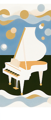 JPG 모양 도형 디자인 예술 음악 컬러 백그라운드 일러스트 그래픽 표현 모던 그림 작품 감성 그랜드피아노 조화 뷰티풀 창의성 국내일러스트 AI일러스트 AI콘텐츠 컨셉 문화예술 미술 피아노 파일형식