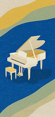 JPG 디자인 예술 음악 백그라운드 의자 일러스트 스튜디오 인테리어 분위기 피아노 편안함 모던 감성 뷰티풀 색감 창작 차분 국내일러스트 AI일러스트 AI콘텐츠 가구 컨셉 문화예술 감각 건반악기 파일형식