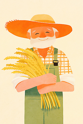 JPG 전통 손 농업 일러스트 자연 따뜻함 미소 여름 농작물 농장 평화 기쁨 금색 수확 농촌 농부 밀 나무밑둥 자연친화적 국내일러스트 AI일러스트 AI콘텐츠 나무 직업 계절 감정 산업 컬러 컨셉 곡류 표정 신체부위 시골 생태계 파일형식