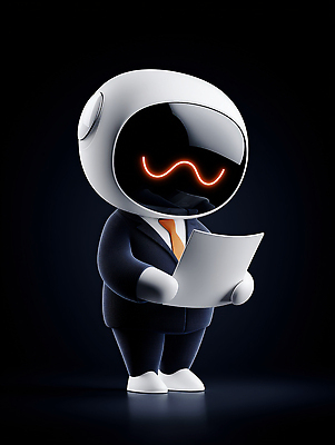 JPG 편집이미지 캐릭터 디자인 비즈니스 검은배경 미래 아이디어 기술 정장 사무실 작업 로봇 문서 혁명 전문 편집3D AI컴퓨터그래픽 AI콘텐츠 옷 백그라운드 컨셉 3D 검은색 파일형식