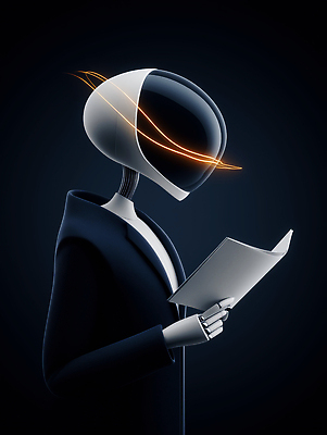 JPG 편집이미지 디자인 예술 미래 정장 기계 과학기술 읽기 로봇 모던 문서 감성 창의력 AI_인공지능 편집3D AI컴퓨터그래픽 AI콘텐츠 옷 컨셉 모션 기술 3D 파일형식