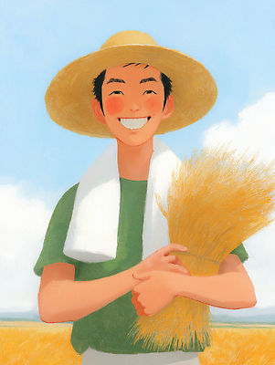 JPG 행복 감정 음식 농업 일러스트 자연 하늘 곡류 한국 웃음 풍경 청년 일상 햇빛 농장 농사 수확 농촌 시골 국내일러스트 AI일러스트 AI콘텐츠 산업 아시아 표정 성인 라이프 태양 생태계 파일형식