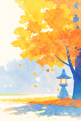 JPG 나무 전통 문화 단풍 야경 일러스트 자연 조명 거리 거리풍경 풍경 햇빛 노란색 평화 정원 고요 산책로 가을 등불 뷰티풀 국내일러스트 AI일러스트 AI콘텐츠 식물 계절 길 컬러 컨셉 잎 태양 야간 생태계 파일형식 풍경_경치